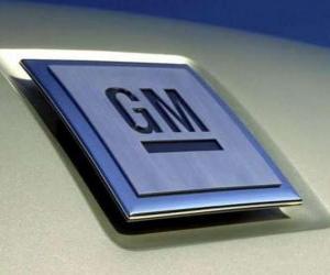 Puzzle Λογότυπο της GM ή της General Motors. Μάρκα αυτοκινήτου των ΗΠΑ